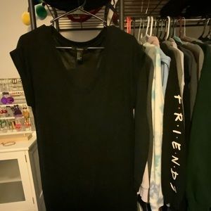 Black Loose Fitting Forever 21 Tshirt Dress